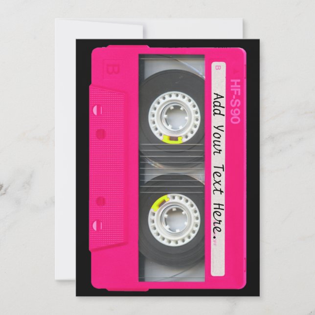 Customisable Girly Pink Cassette Tape (Front)