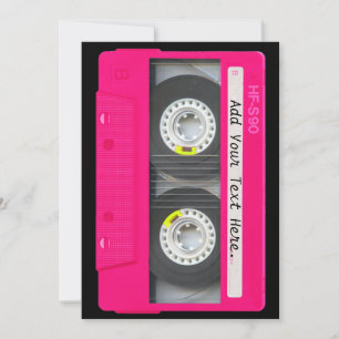 Customisable Girly Pink Cassette Tape