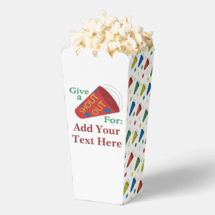 Customisable Give A Shout Out Popcorn  Favour Box