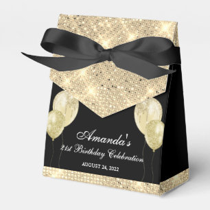 Customisable Glam Black and Gold Favour Box