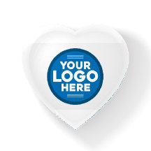 Customisable Glass Paperweight Business Logo