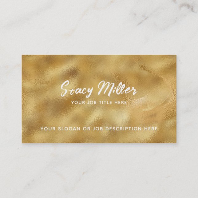 Customisable Gold Business Cards (Front)