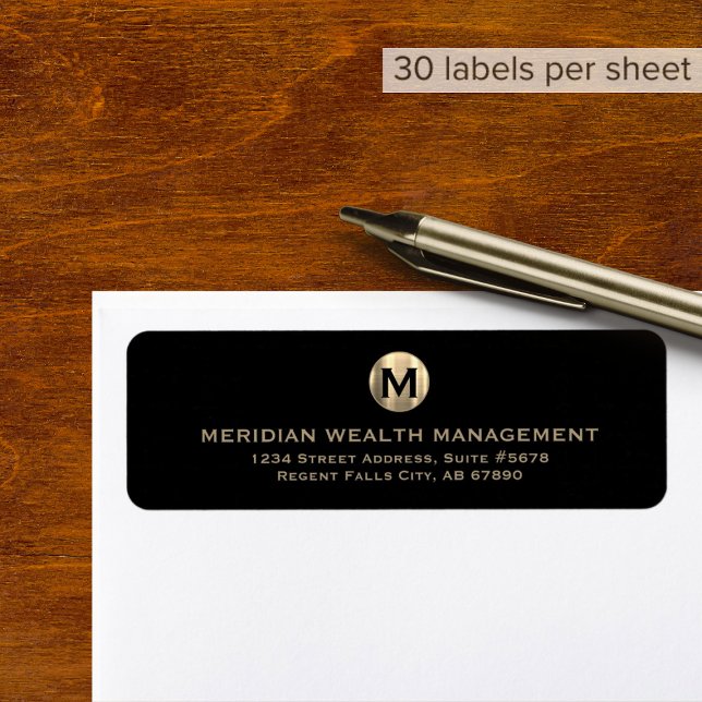 Customisable Gold Monogram Financial Planner Label (Creator Uploaded)