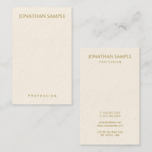 Customisable Gold Text Template Vertical Elegant Business Card