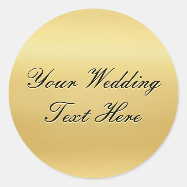 Customisable Gold Wedding Seal (Front)