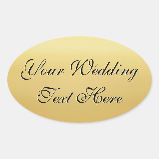 Customisable Gold Wedding Seal (Front)