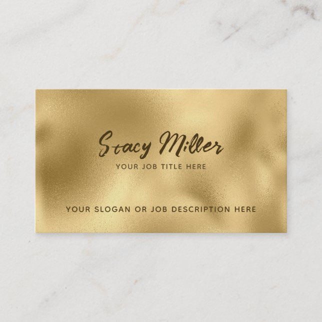 Customisable Golden Business Cards (Front)