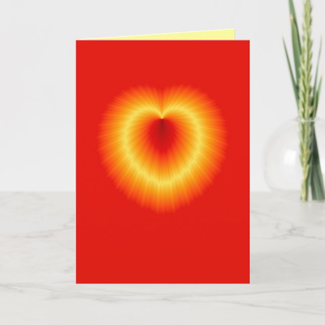 Customisable Golden Heart Greeting Card (Front)