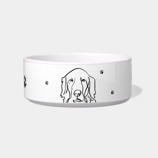 Customisable Golden Retriever Line Art Bowl
