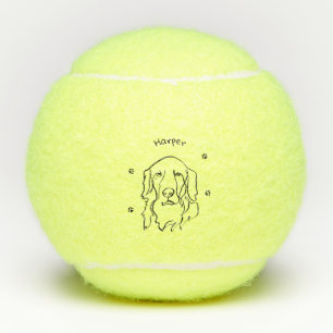 Customisable Golden Retriever Line Art Tennis Balls