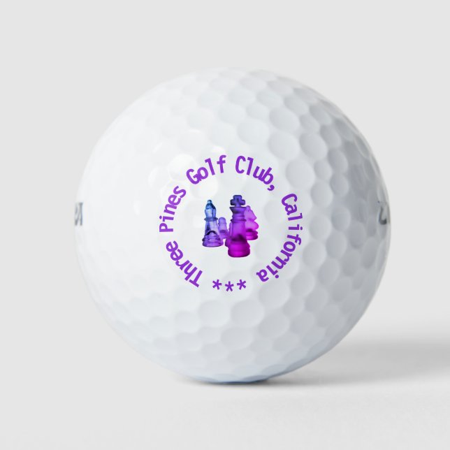 Customisable Golf Ball Chess Image  (Front)