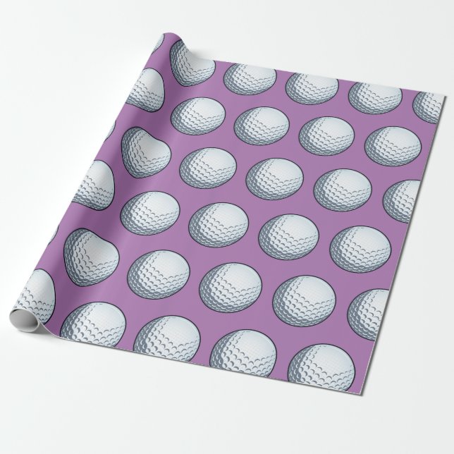 Customisable Golf Ball Wrapping Paper (Unrolled)
