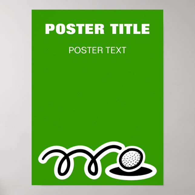 Customisable golf poster template (Front)