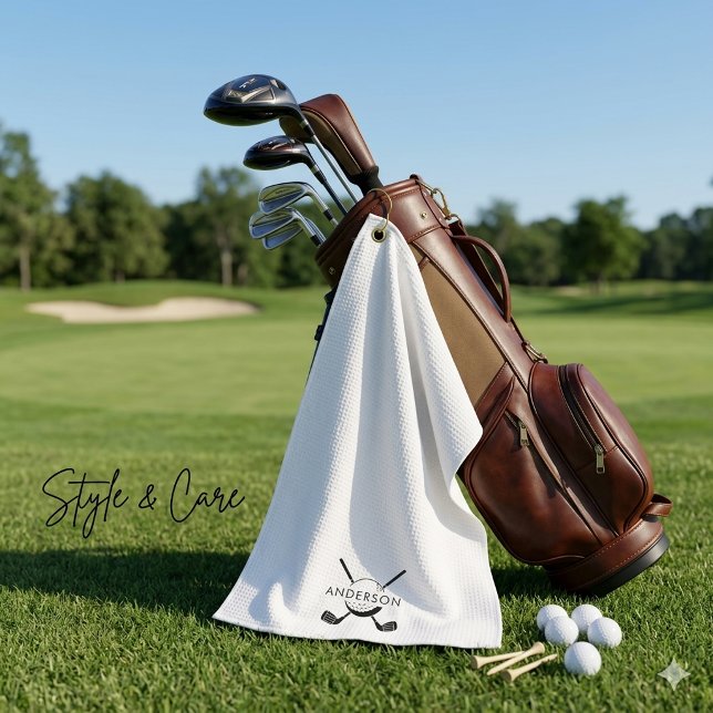 Customisable Golf Towel Featuring Name and Logo (Customizable Golf Towel Featuring Name and Logo)