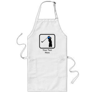 Customisable Golfer Logo Long Apron