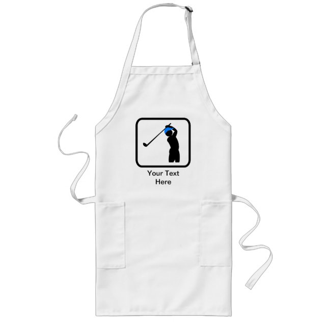 Customisable Golfer Logo Long Apron (Front)