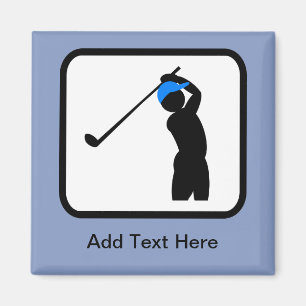Customisable Golfer Logo Magnet