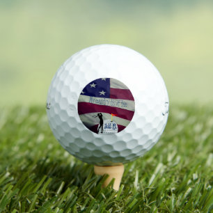 Customisable Golfer's Gift Flag Patriotic Golf Balls