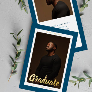 Customisable "Graduate" Photo Graduation Gold