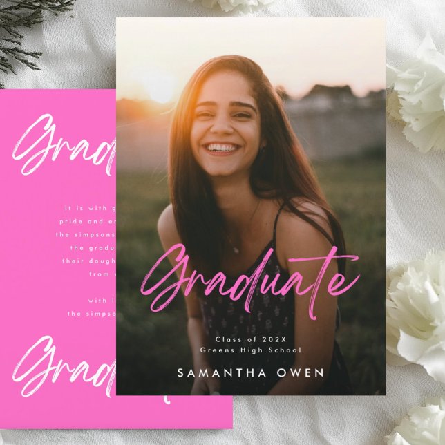 Customisable Graduation Announcement Photo Card (Creator Uploaded)