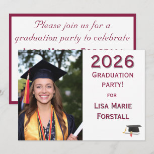 Customisable Graduation Invitation