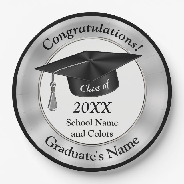 Customisable Graduation Paper Plates (Front)