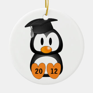 Customisable Graduation Penguin Ceramic Tree Decoration