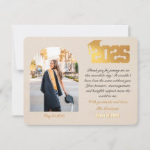 Customisable Graduation Thank You Card