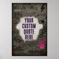 Customisable Graffiti Quote on Brick Wall