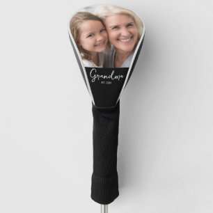 Customisable Grandma Established Year Photo Golf Head Cover