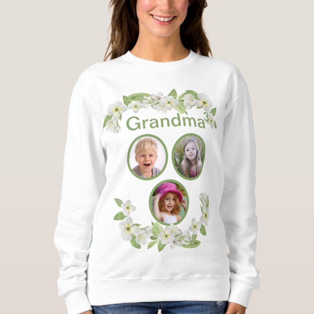 Customisable Grandma of 3 Sweatshirt (Front)