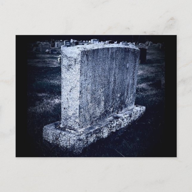 Customisable Gravestone Themed Postcard (Front)