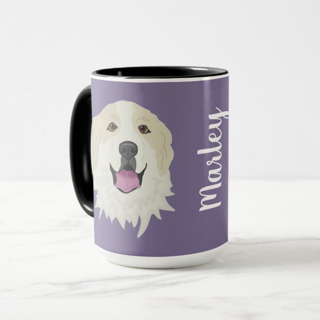 Customisable Great Pyrenees Badger Markings  Mug (Front Left)