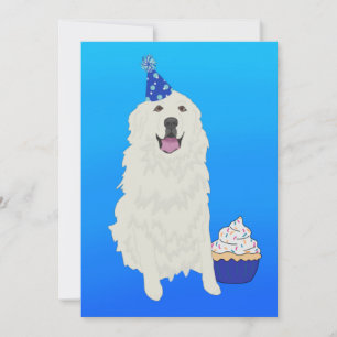 Customisable Great Pyrenees Birthday Invitation