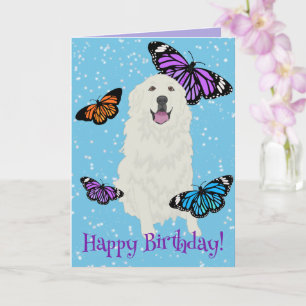 Customisable Great Pyrenees Butterfly Card