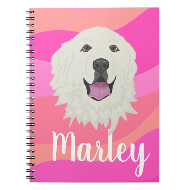 Customisable Great Pyrenees  Notebook (Front)