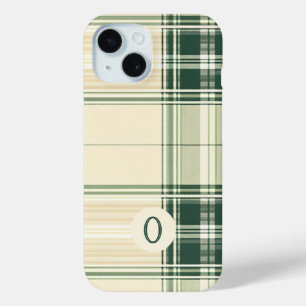 Customisable Green and Cream Plaid Phone Case