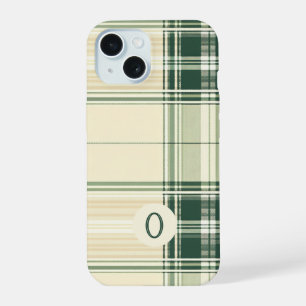 Customisable Green and Cream Plaid Phone Case