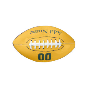 Customisable Green/Gold Mini Football American Football