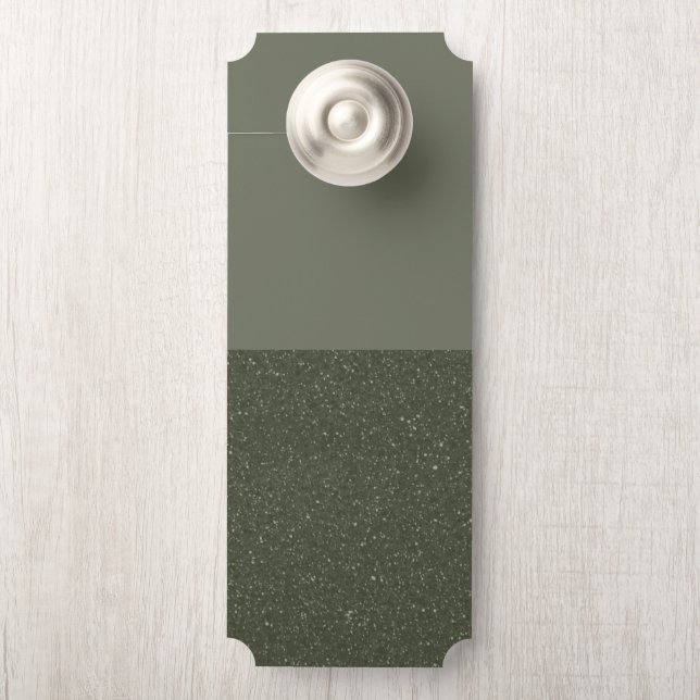 Customisable Green Speckled Door Hanger (On Knob)