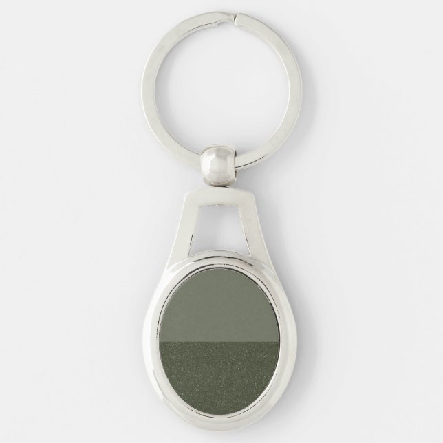 Customisable Green Split Metal Keychain (Front)