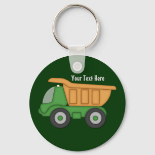 Customisable Green Truck Key Ring