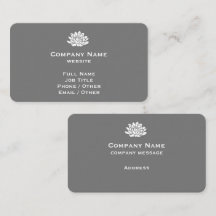 Customisable Grey Business Card