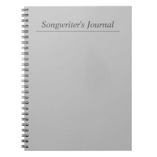 Customisable Grey Songwriter's Journal