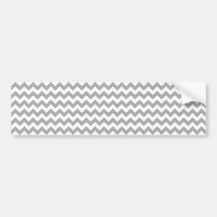 Customisable Grey Zigzag Pattern Bumper Sticker