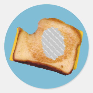 Customisable Grilled Cheese Sandwich Classic Round Sticker