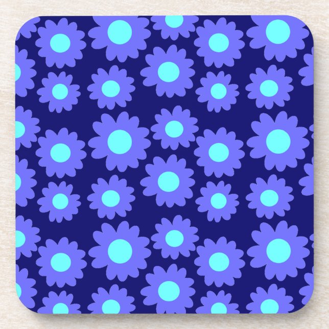 Customisable Groovy Daisies Coaster (Front)