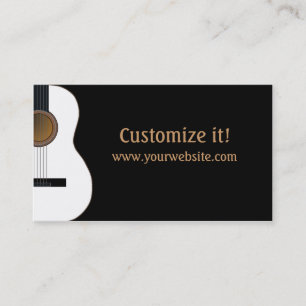Customisable Guitar Music Business Card