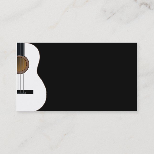 Customisable Guitar Music Business Card (Front)