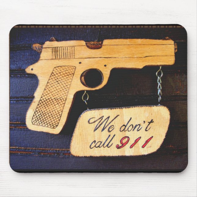 Customisable Gun Humour Mouse Mat (Front)